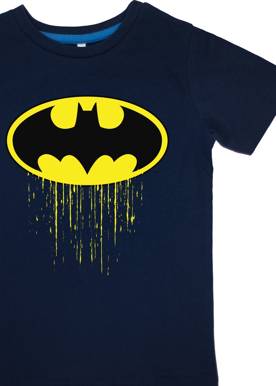DC Comics Batman Drip Logo Kids Navy Stripes Pyjamas (3-8 Years)
