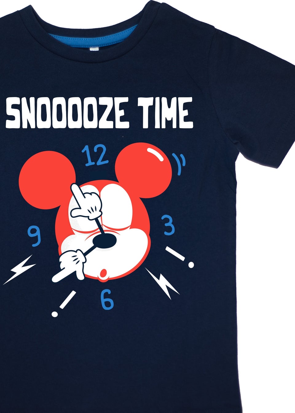 Disney Mickey Mouse Snooze Time Kids Navy Stripes Pyjamas (3-8 Years)