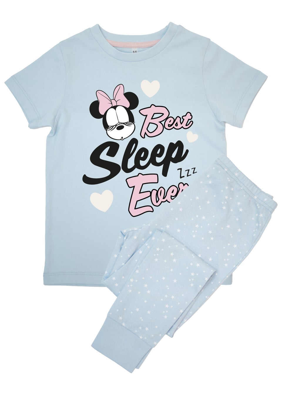 Disney Kids Baby Blue Minnie Mouse Best Sleep Ever Stars Pyjamas (3-8 Years)