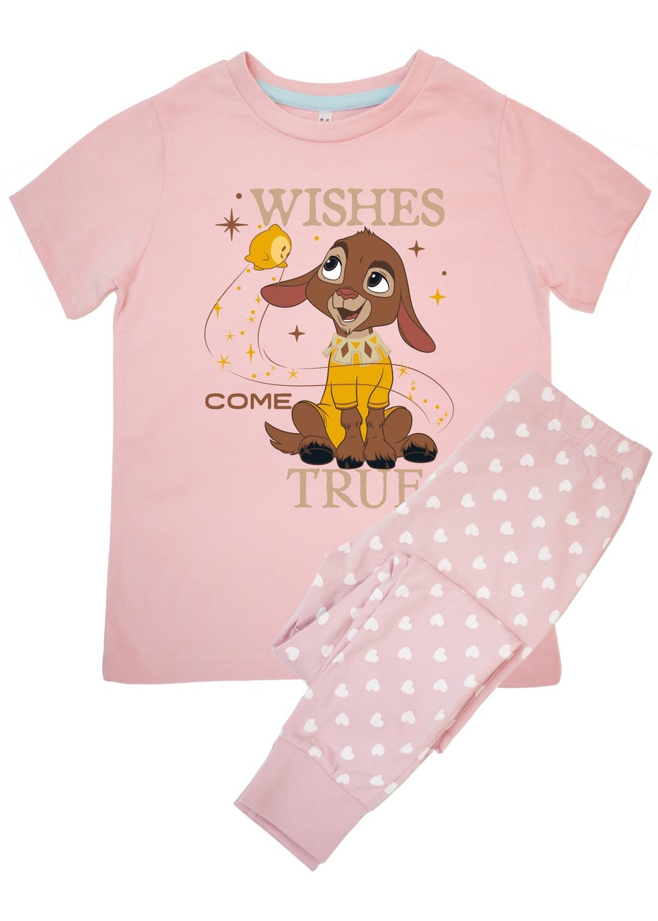 Disney Kids Baby Pink Wish Come True Valentino Hearts Pyjamas (3-8 Years)