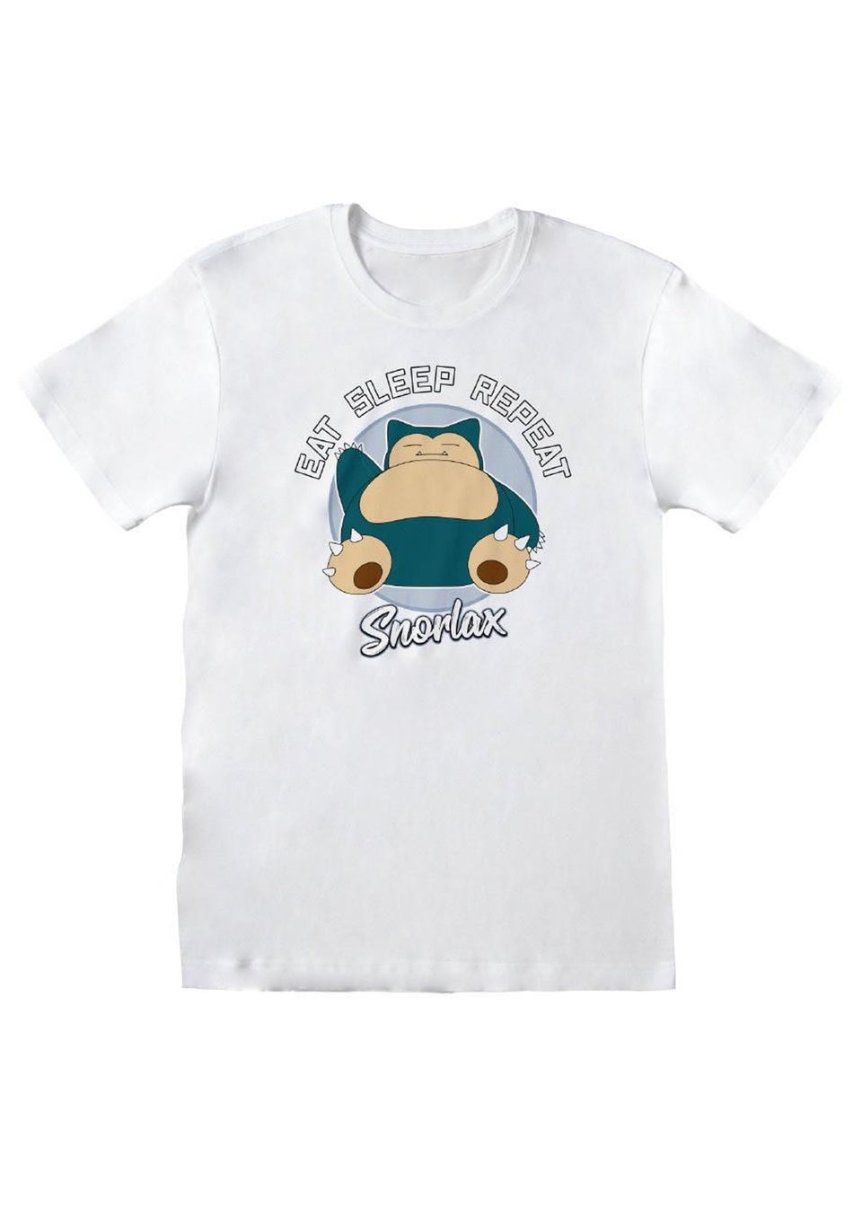 Pokemon White Eat Sleep Repeat Snorlax T-Shirt