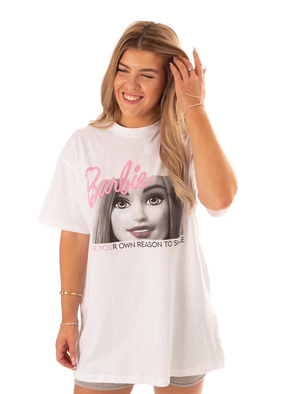Barbie White Be Your Own Reason To Smile Short-Sleeved T-Shirt