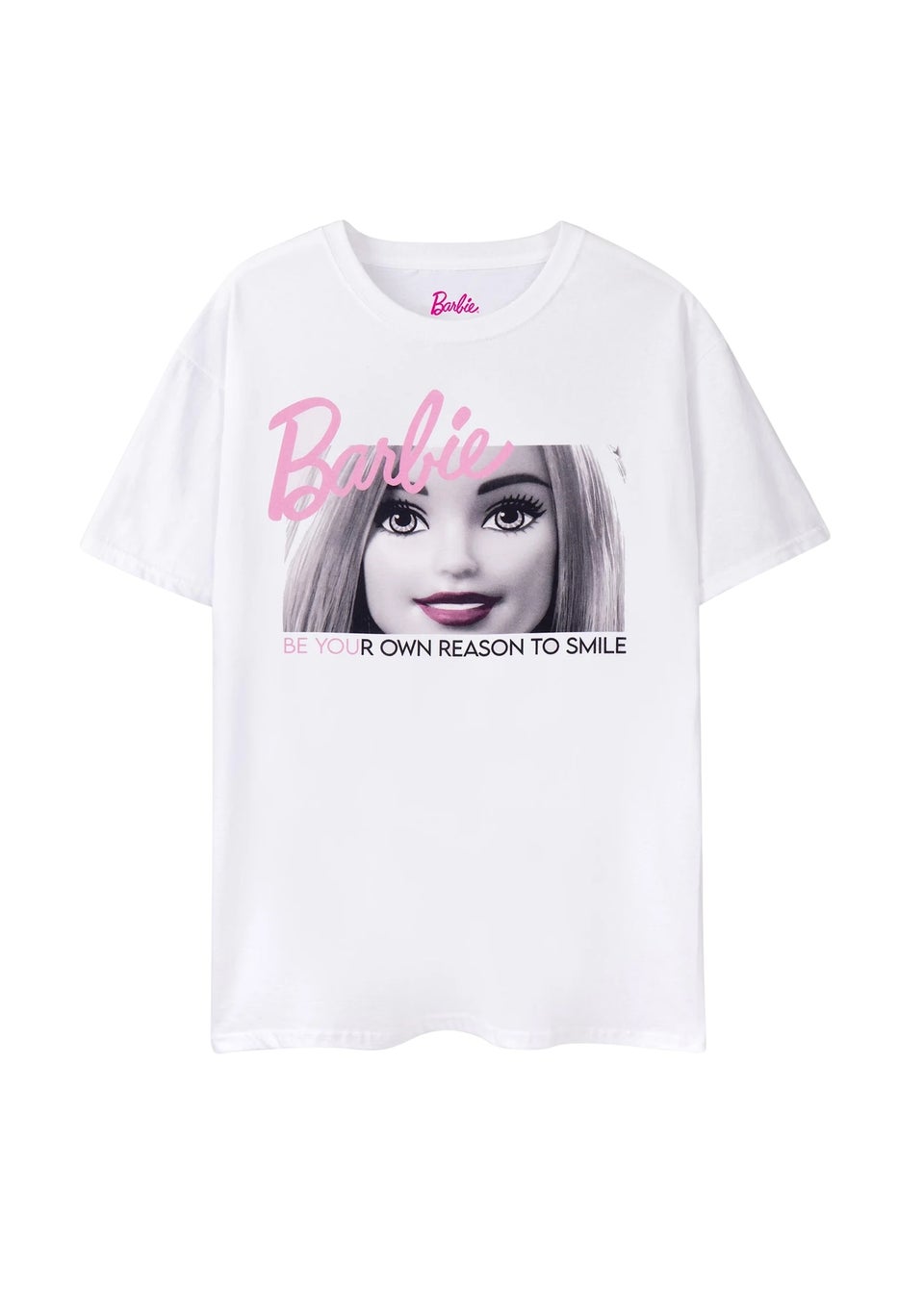 Barbie White Be Your Own Reason To Smile Short-Sleeved T-Shirt