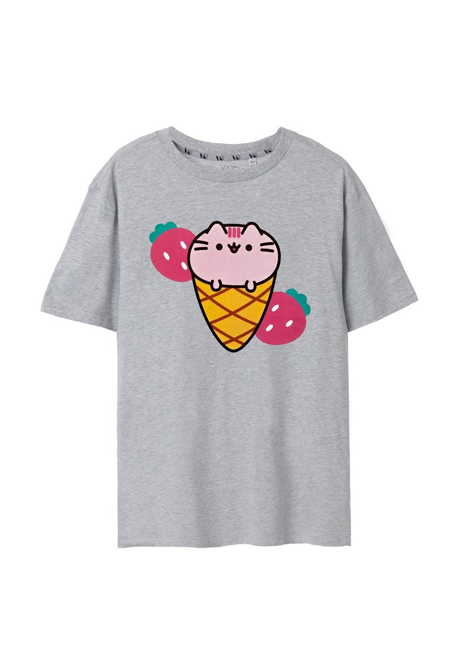 Pusheen Grey Ice Cream Short-Sleeved T-Shirt