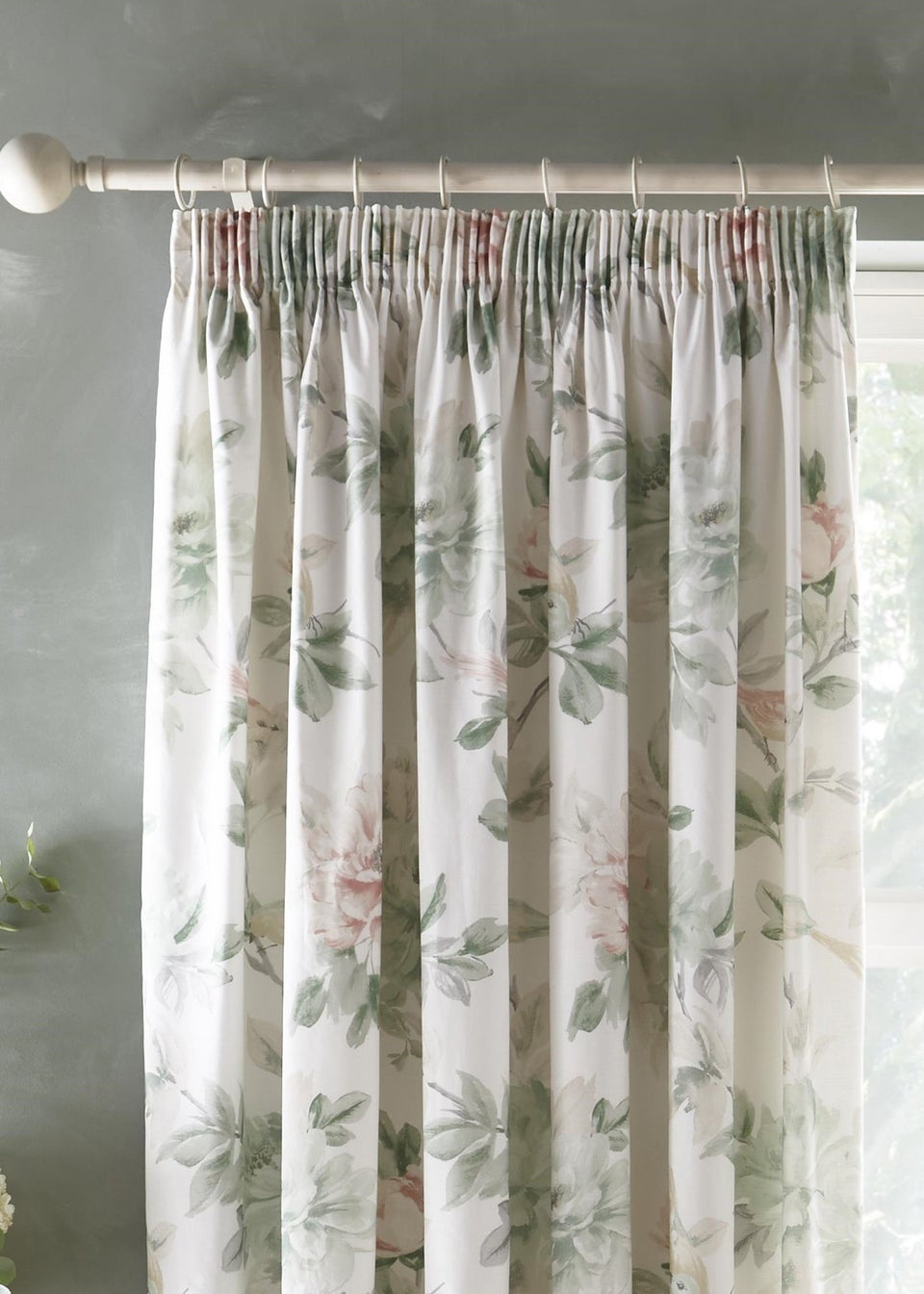 Appletree Heritage Campion Pencil Pleat Curtains With Tie-Backs