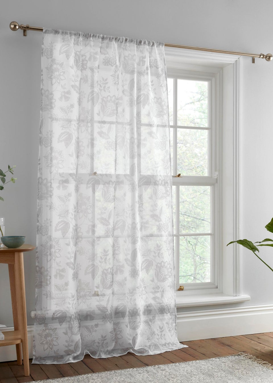 Dreams & Drapes Marinelli Grey Voile Panel