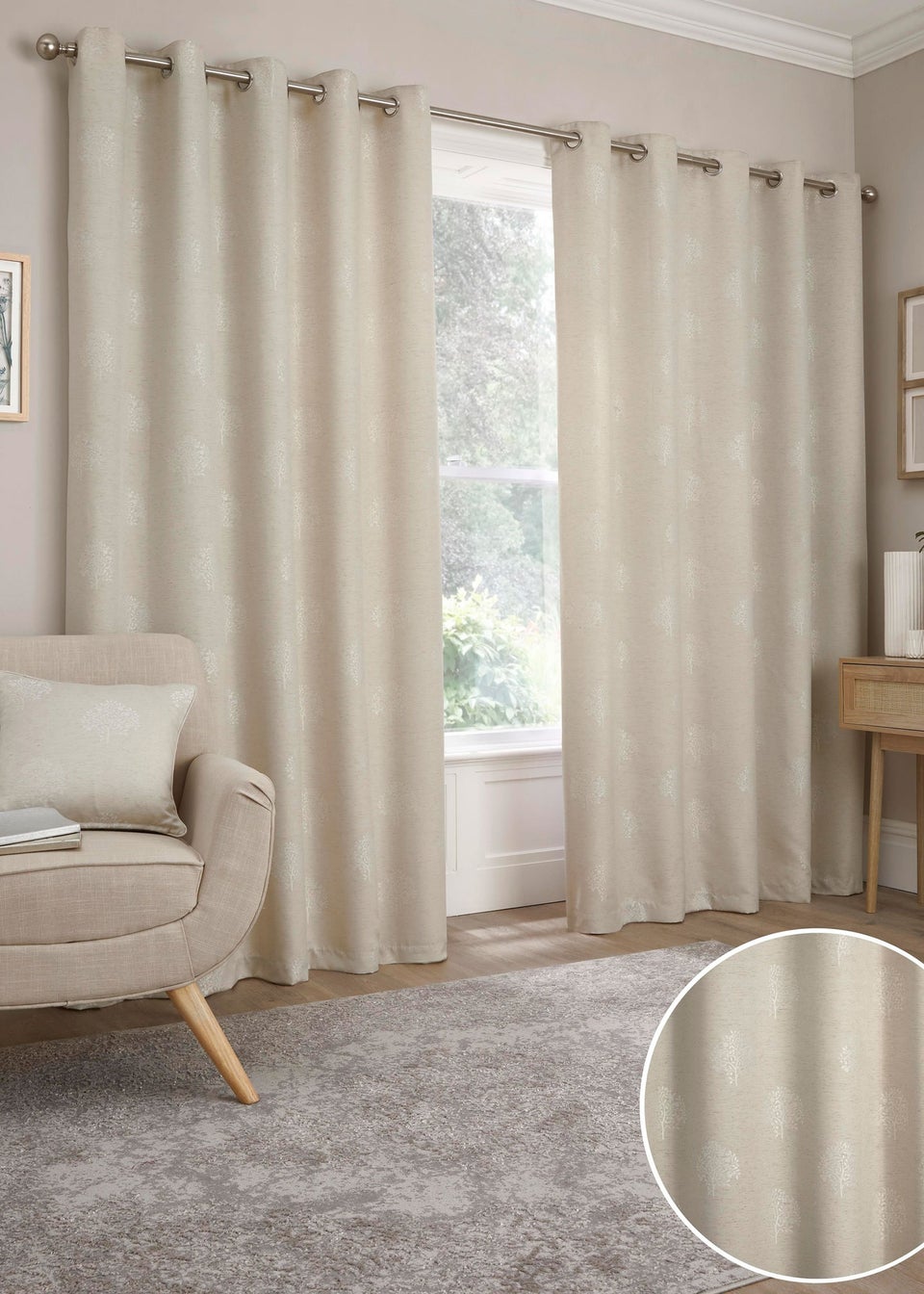Appletree Loft Harvest Natural Eyelet Curtains