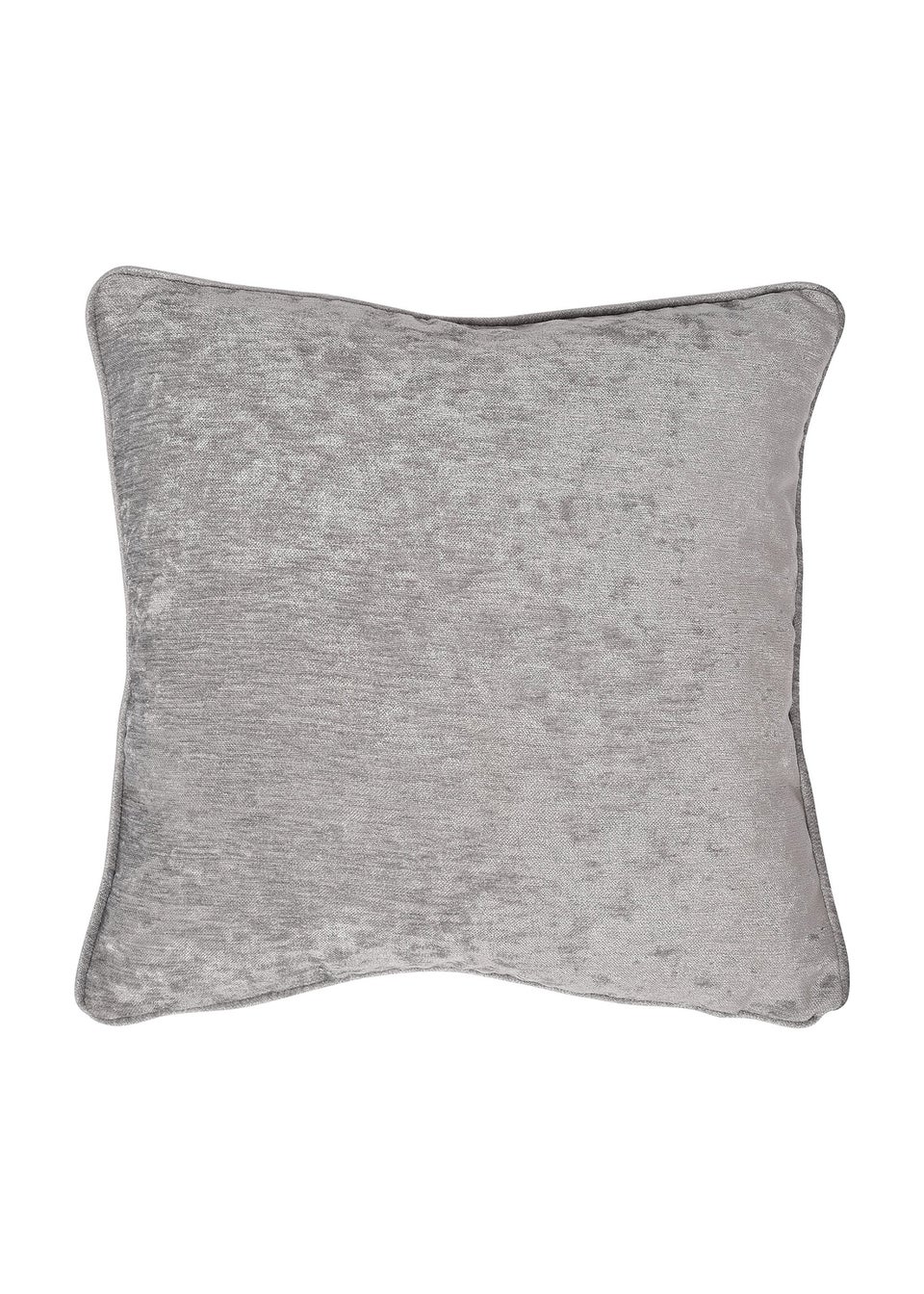 Curtina Textured Chenille Grey Filled Cushion 43cm x 43cm Matalan