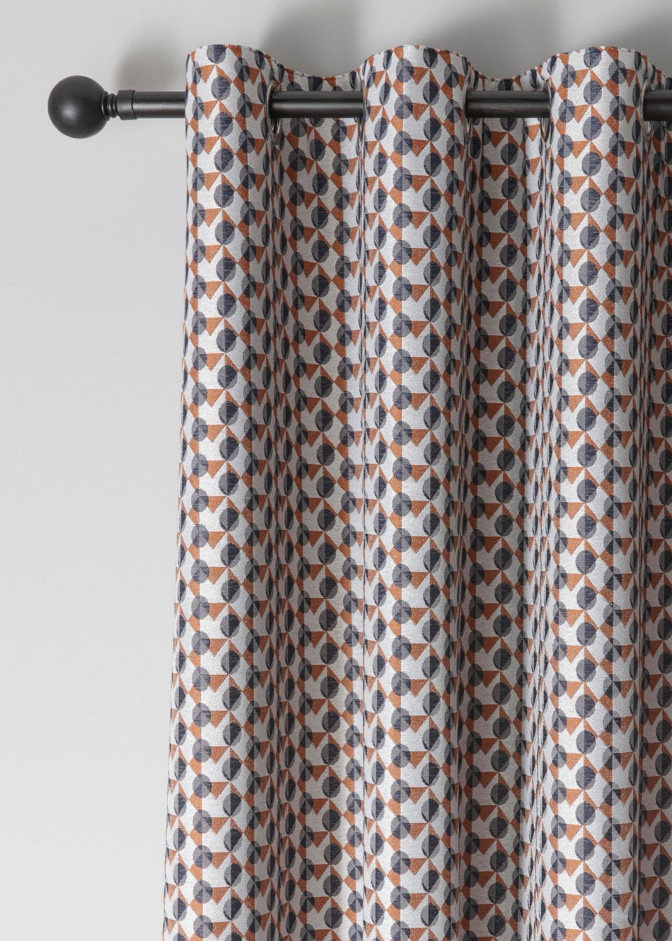 Fusion Prado Grey Eyelet Curtains