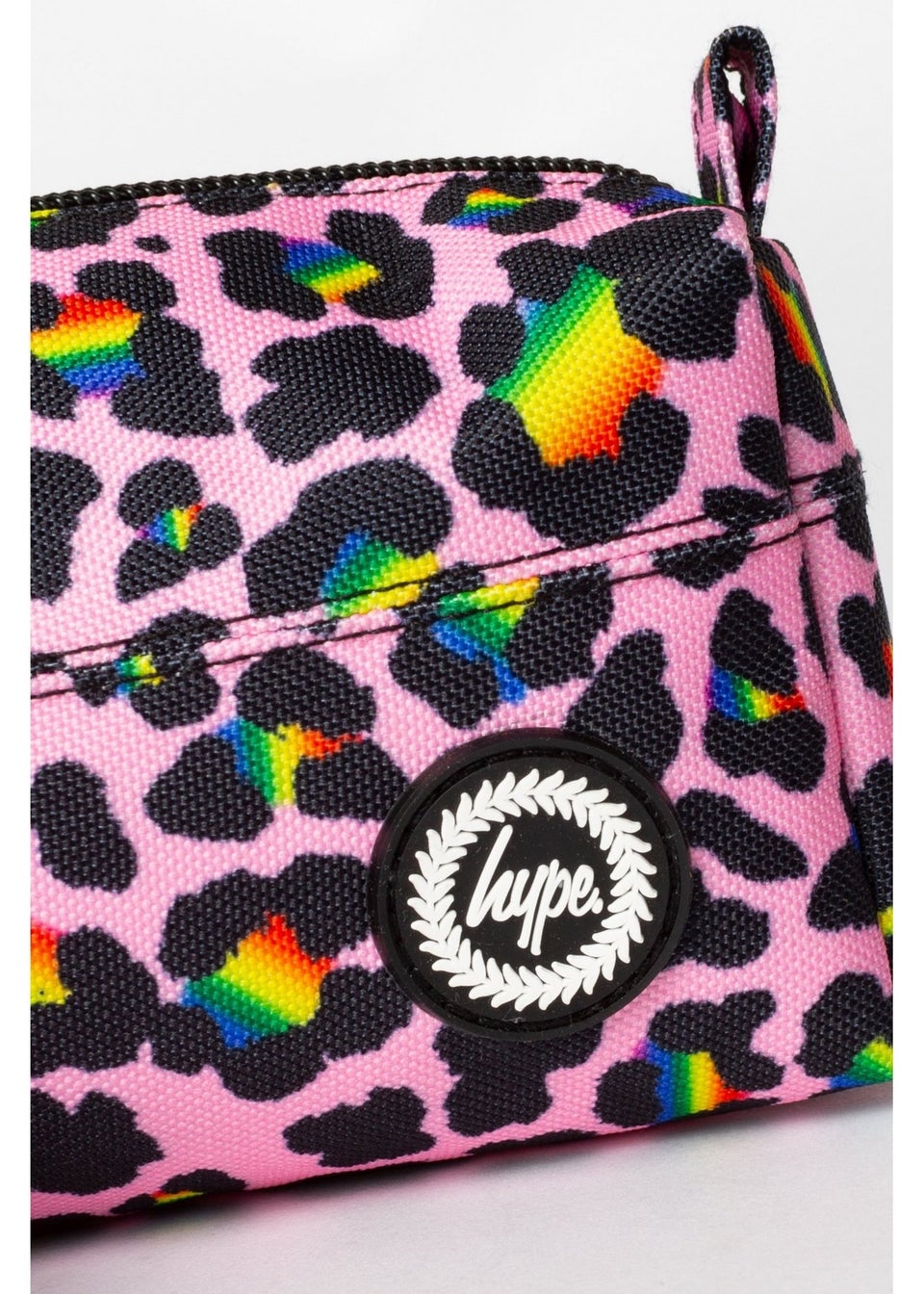 Hype Multi Rainbow Leopard Print Pencil Case