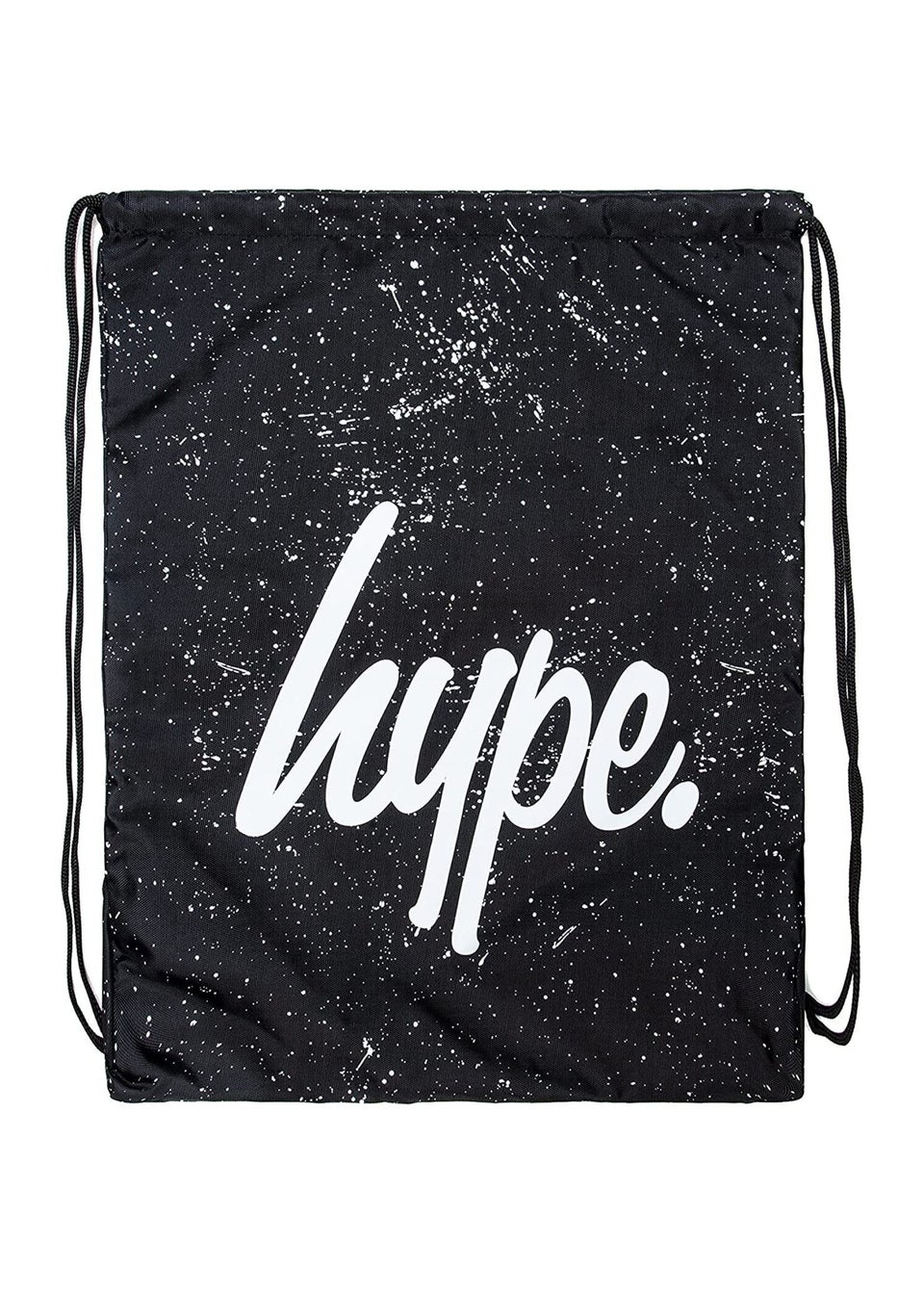 Hype Black/White Speckle Drawstring Bag