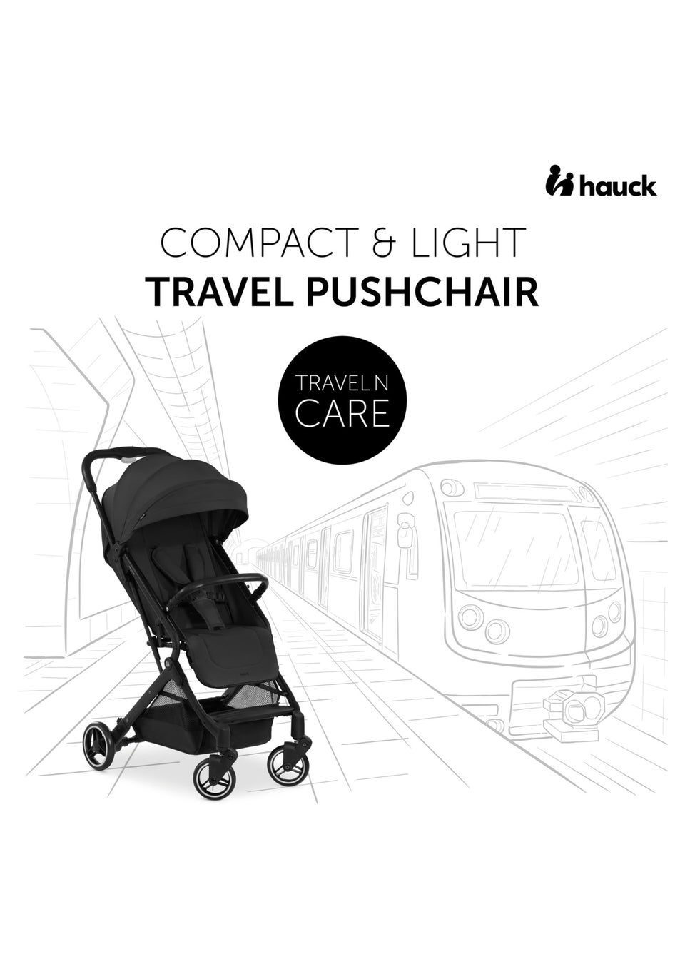 Hauck Black Travel N Care Pushchair