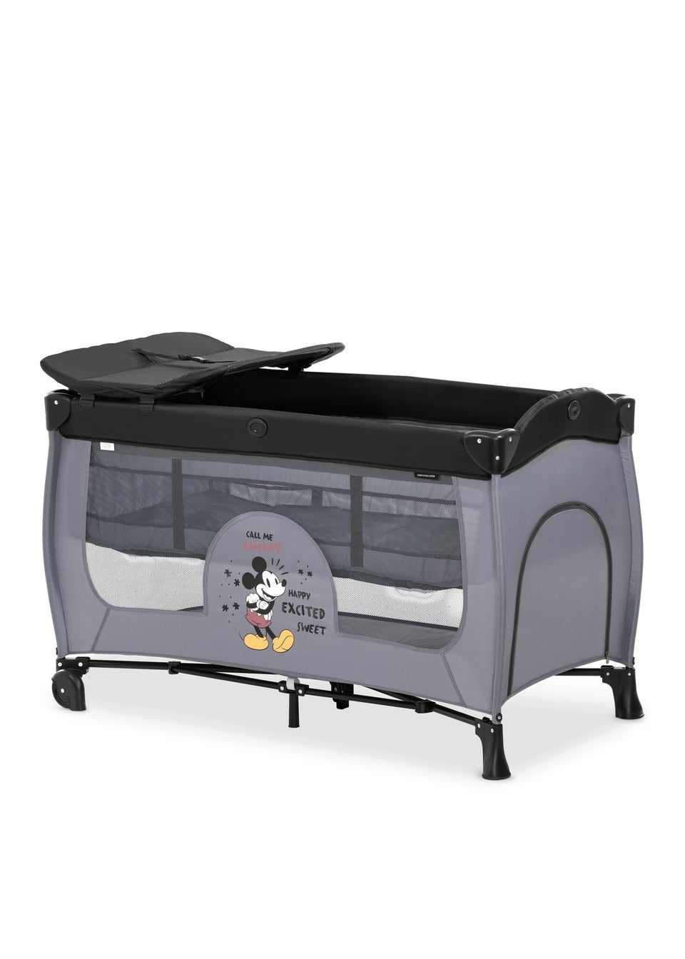 Hauck Mickey Mouse Grey Sleep N Play Center Travel Cot