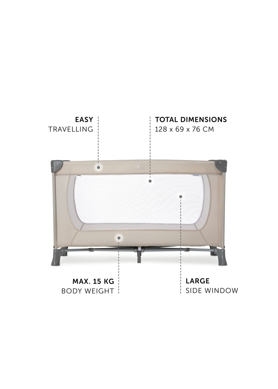 Hauck travel cot dimensions outlet