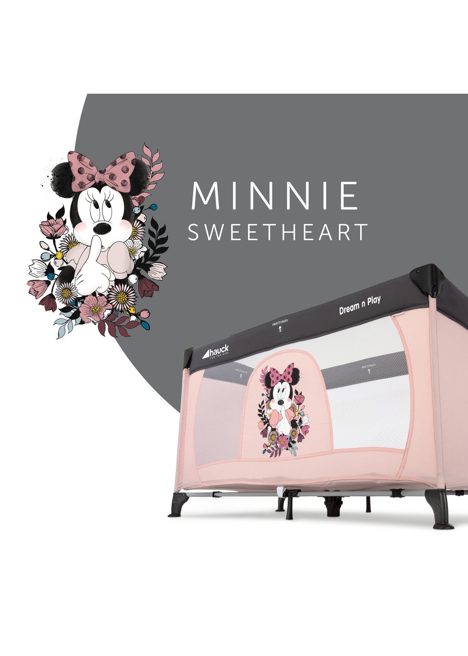 Hauck Minnie Sweetheart Dream N Play Travel Cot