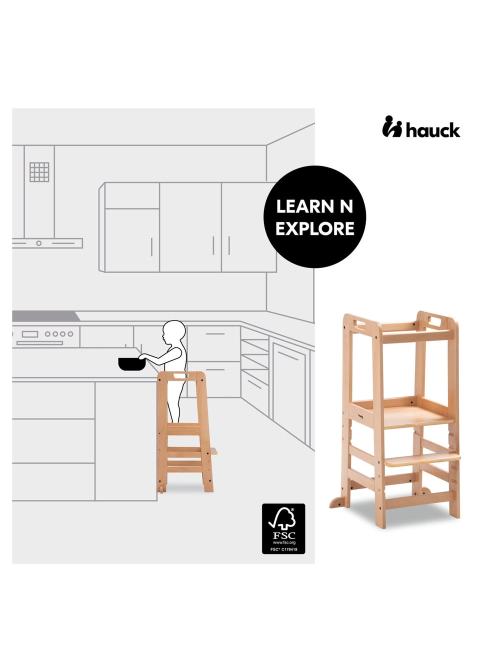 Hauck Natural Learn N Explore Montessori Learning Tower