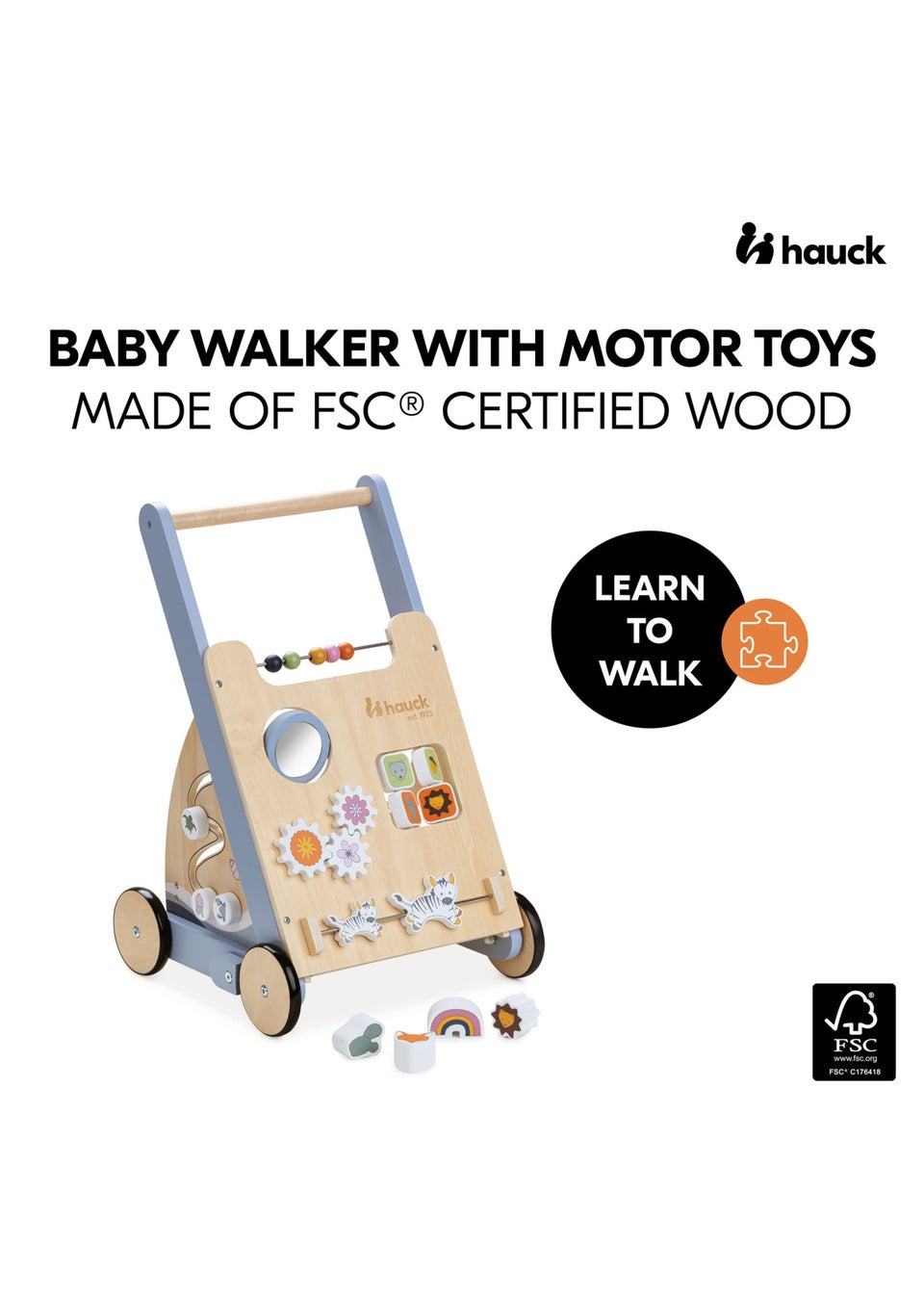 Hauck Learn to Walk Skills Wooden Walker