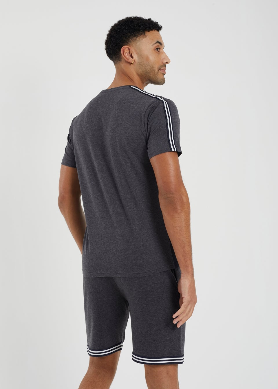 Brave Soul Charcoal T-Shirt and Shorts Set