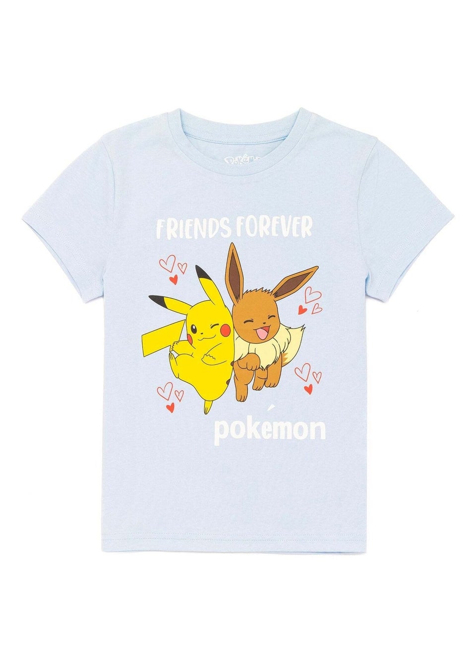 Pokemon Girls Blue / Yell Eevee Pikachu T-Shirt (4-14yrs)