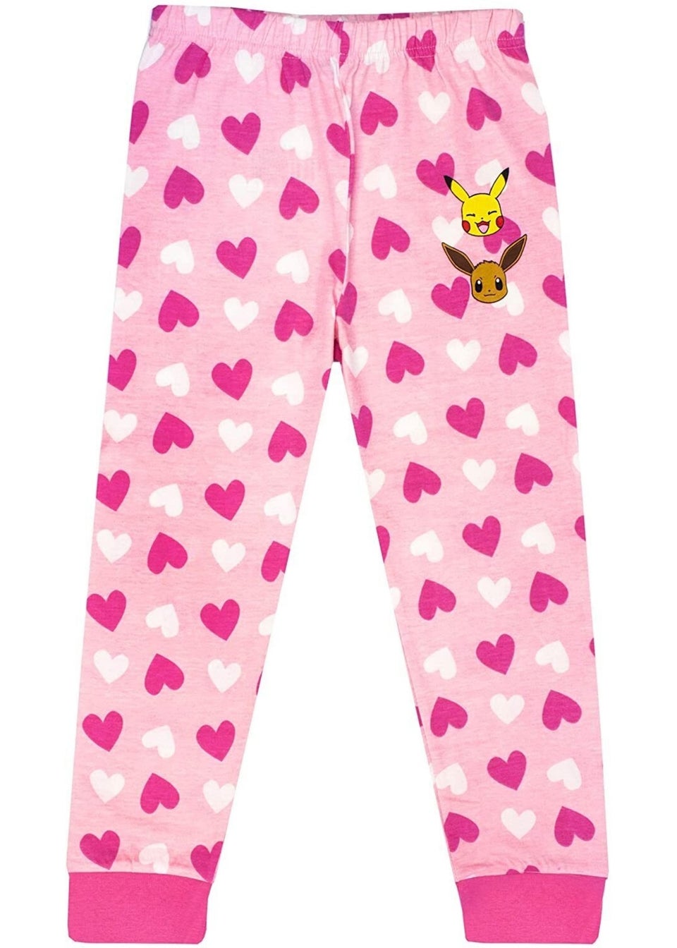 Pokemon Girls White/Pink Besties Long Pyjama Set (3-12 yrs)