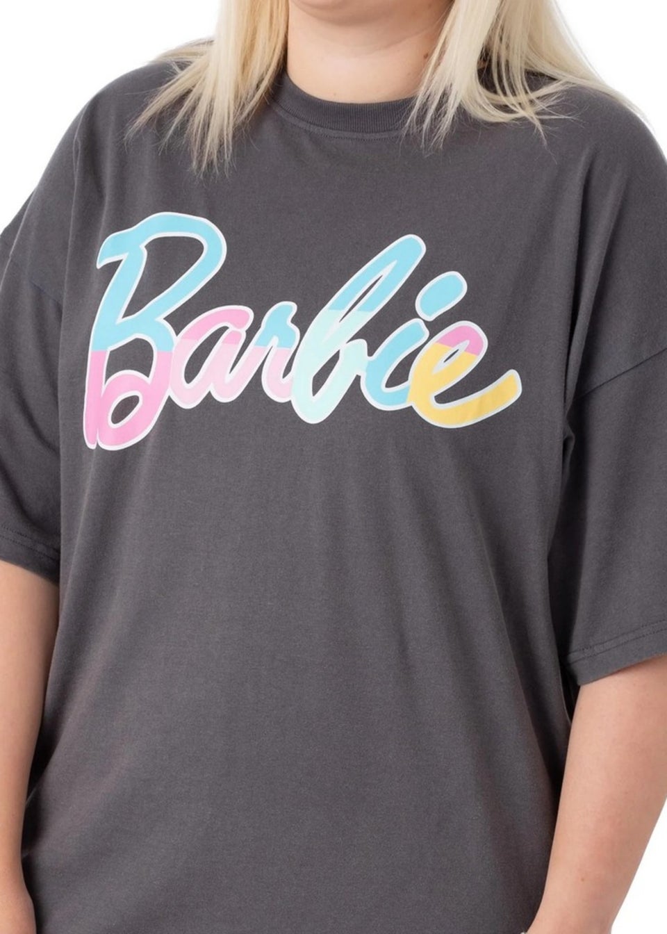 Barbie Grey Oversized T-Shirt Dress