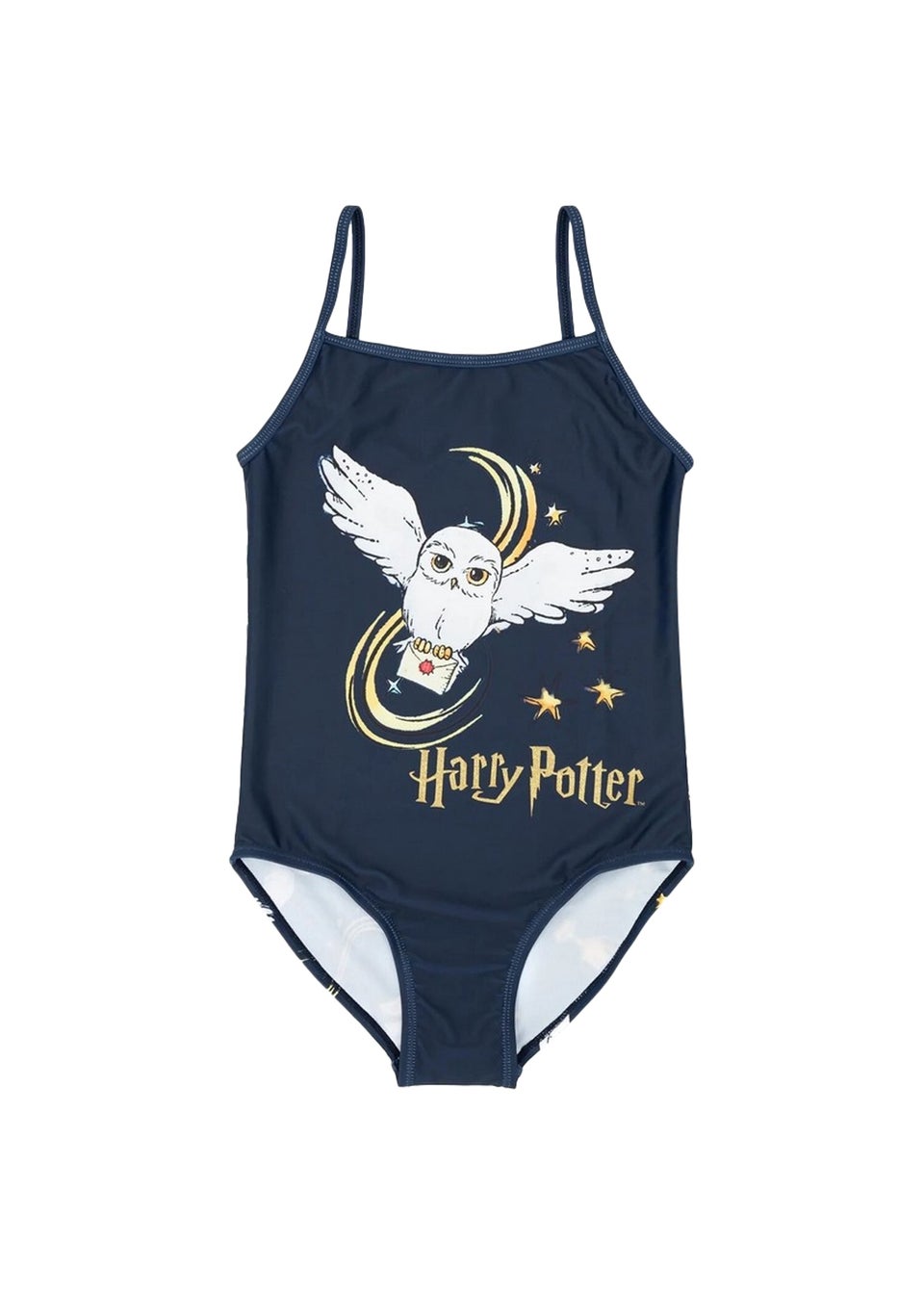 Harry Potter Kids Navy Hogwarts One Piece Swimsuit (5-14yrs)