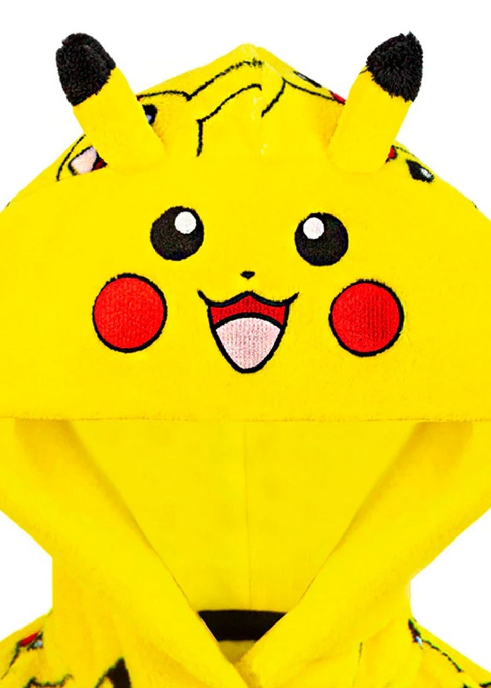 Pokemon Kids Yellow Pikachu Front Pocket Robe (4-14yrs)
