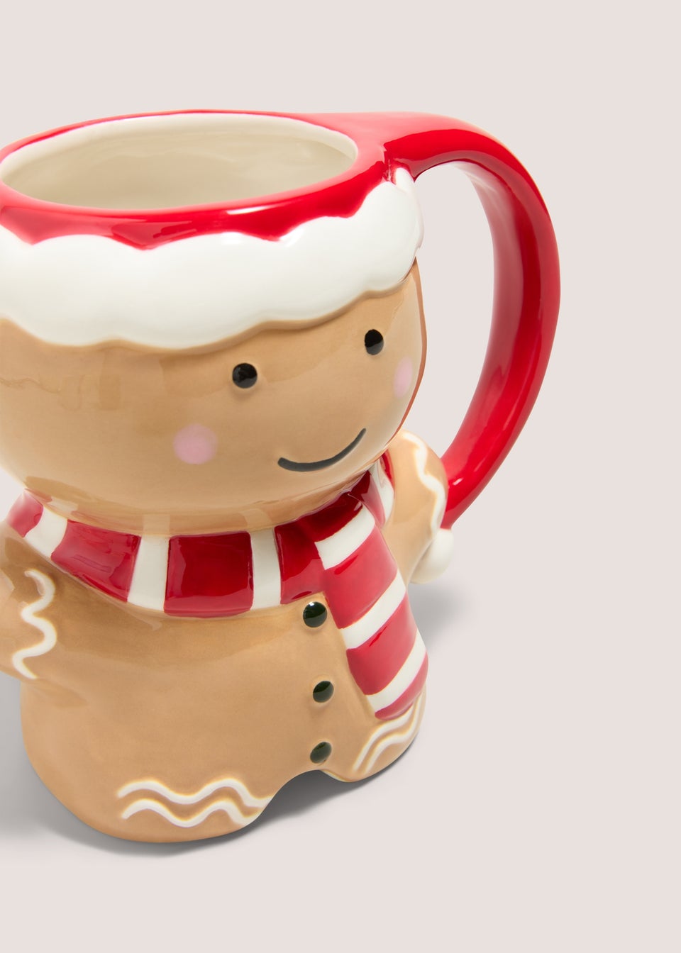 Beige Gingerbread Shaped Mug