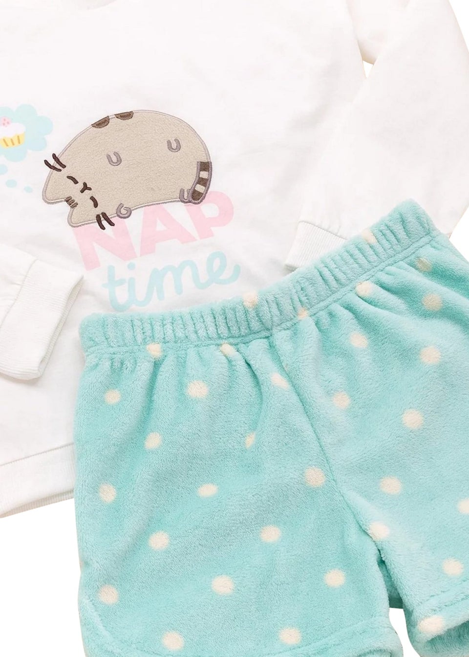 Pusheen Girls White Fleece Pyjama Set (9-14 yrs)