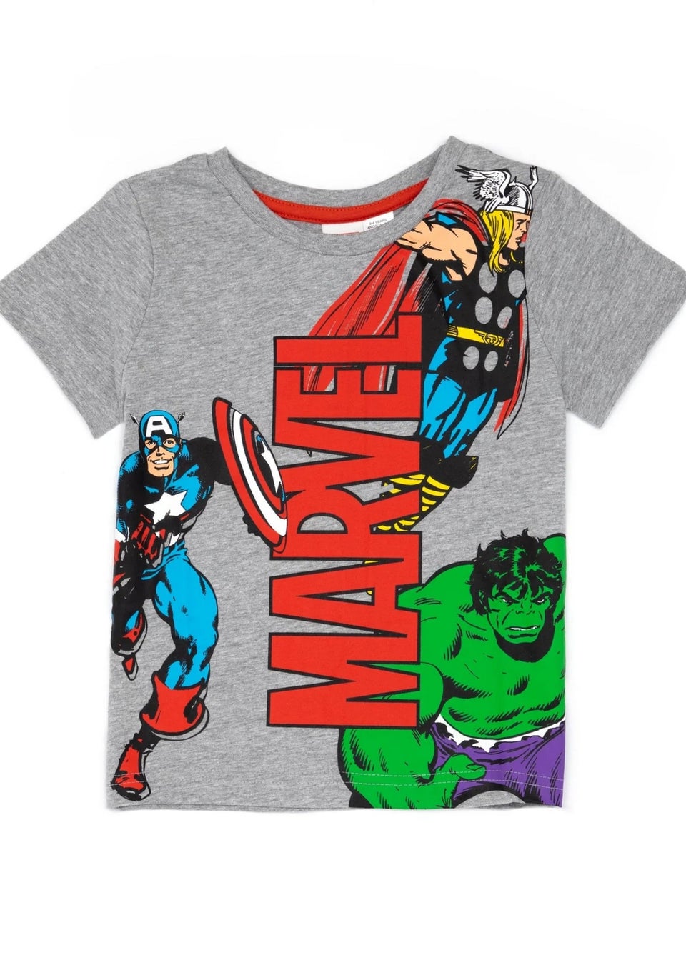 Marvel Boys Black/Grey Superhero Short Pyjama Set (2-8yrs)