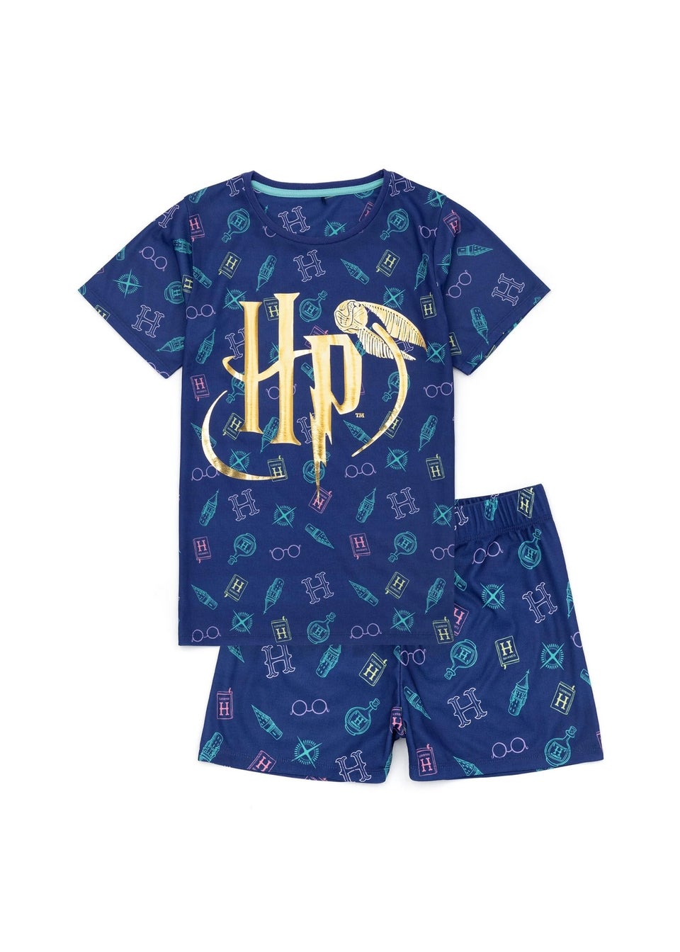Harry Potter Kids Blue Short Pyjama Set (5-14yrs)