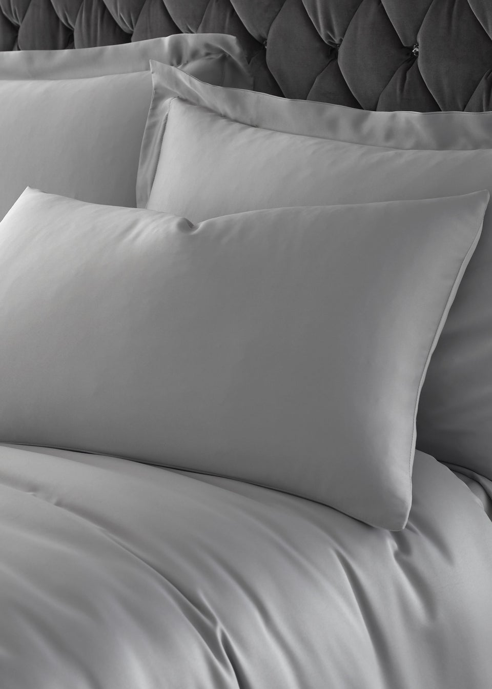 Catherine Lansfield Silky Soft Satin Standard Pillowcase Pair