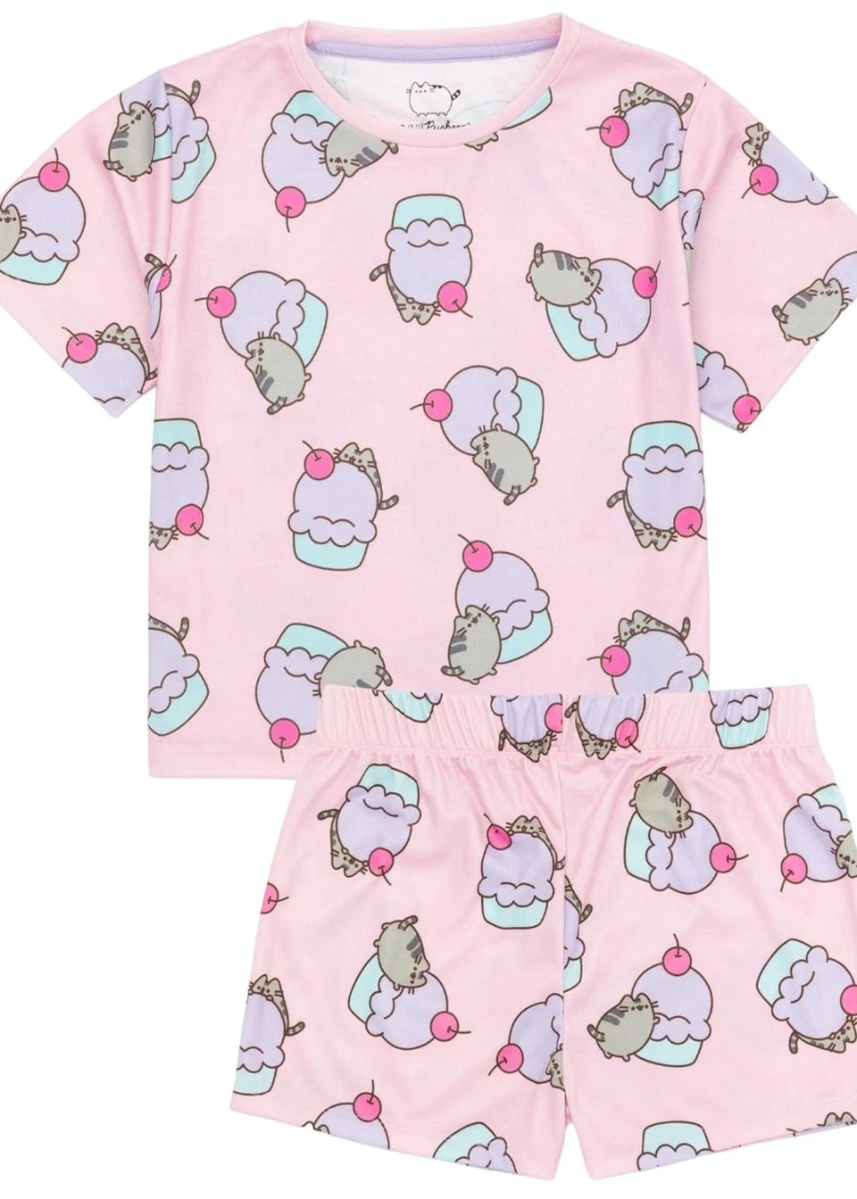 Pusheen Kids Light Blue Cat Short Pyjama Set (Pack of 2) (9-14yrs)