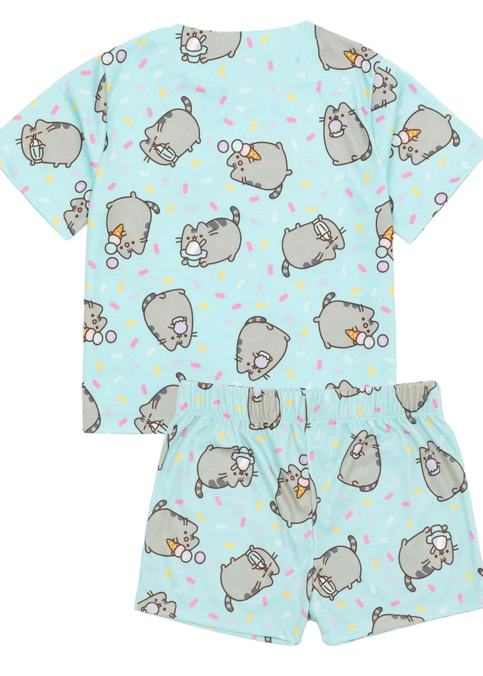 Pusheen Kids Light Blue Cat Short Pyjama Set (Pack of 2) (9-14yrs)