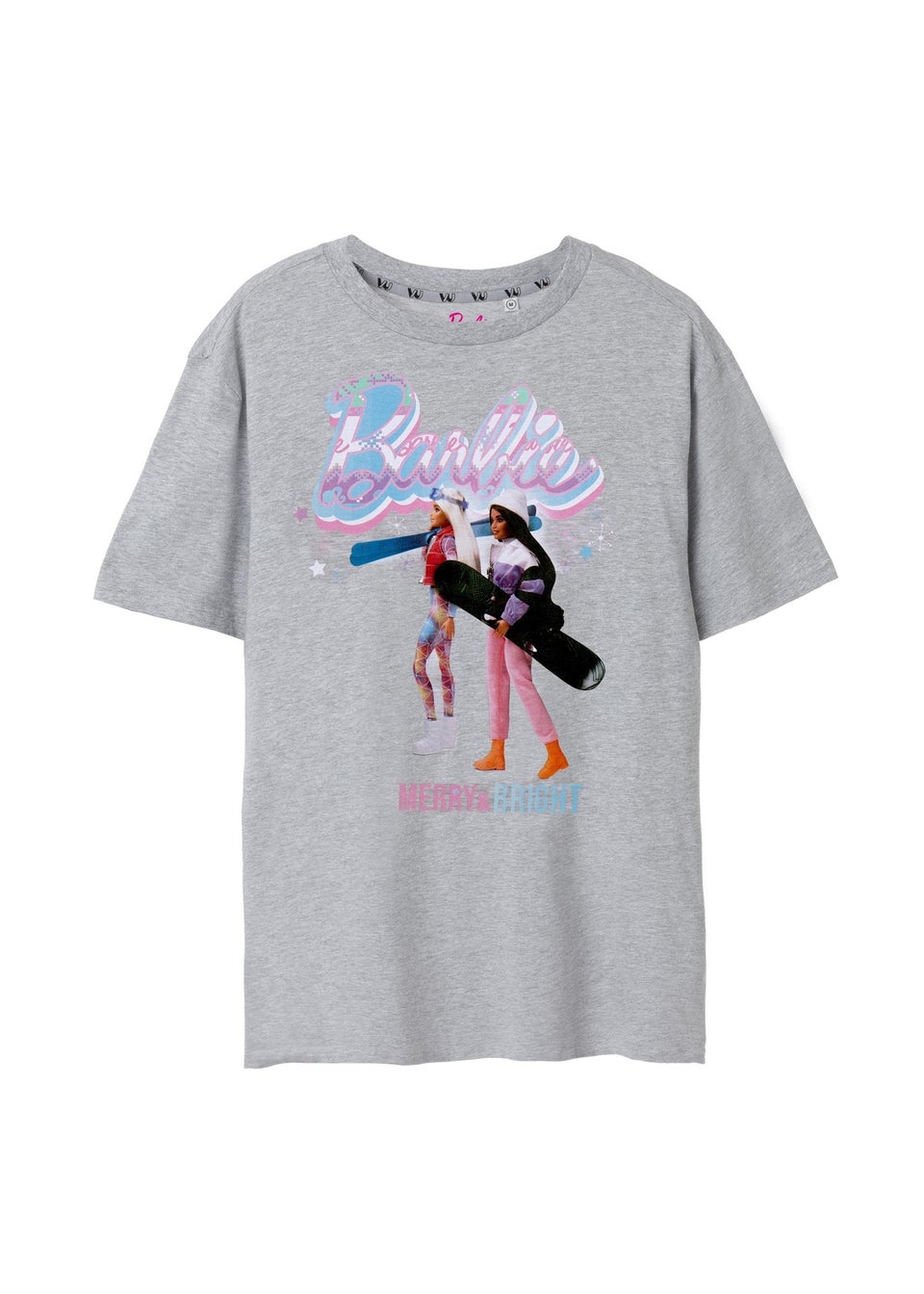 Barbie Grey Merry & Bright Short-Sleeved T-Shirt