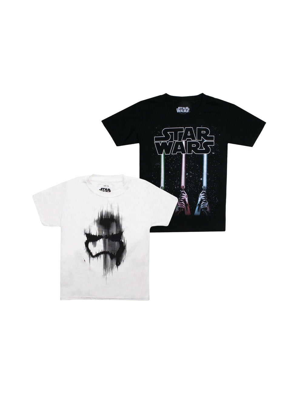 Star Wars Kids Black/White Cotton T-Shirt (Pack of 2) (7-13yrs)