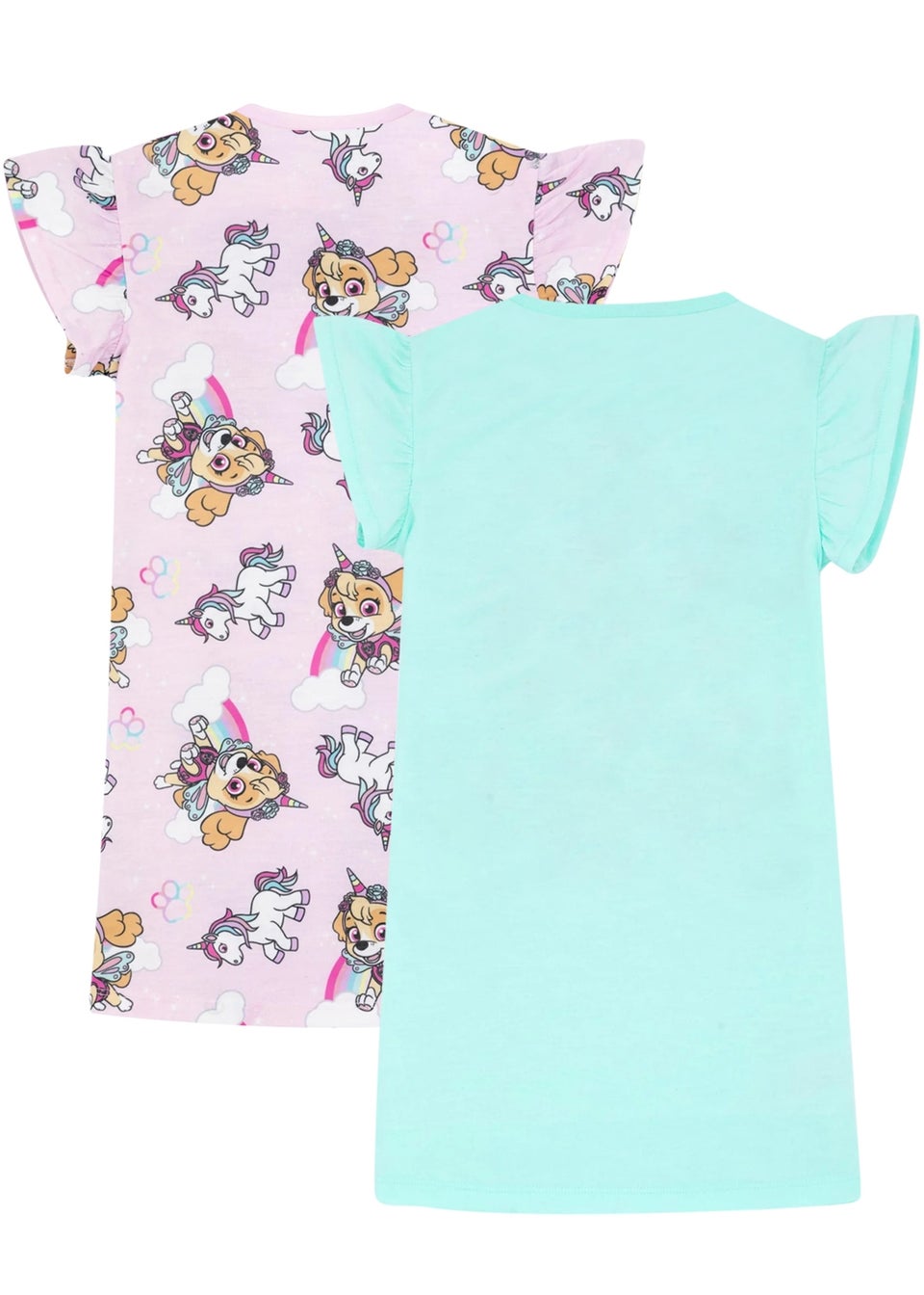 Paw Patrol Kids Multi Skye Unicorn Nightie Pack of 2 2 7yrs Matalan