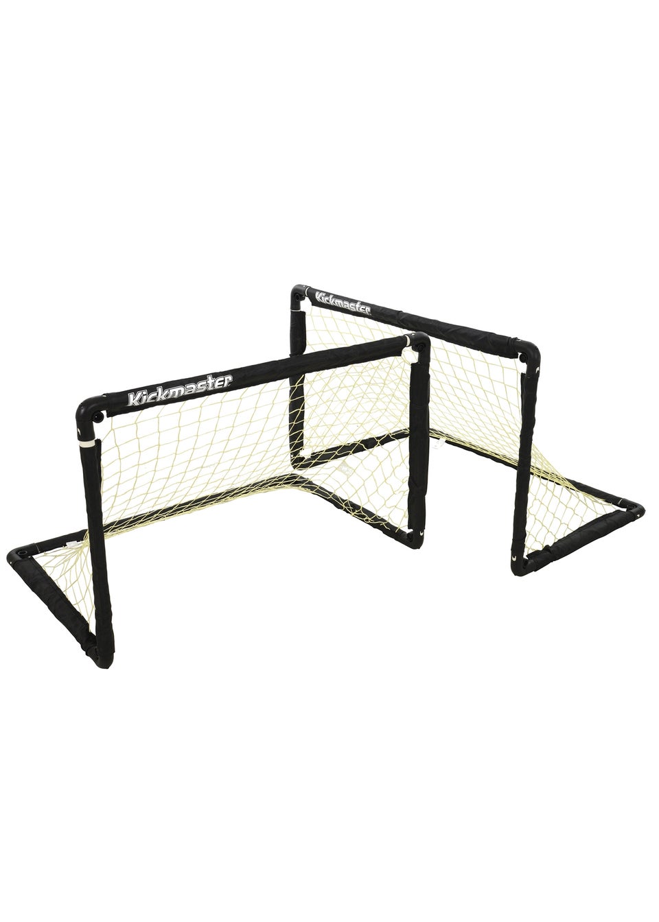 Kickmaster Black One on One Folding Goal Set (W90cm x H61cm x D59cm)