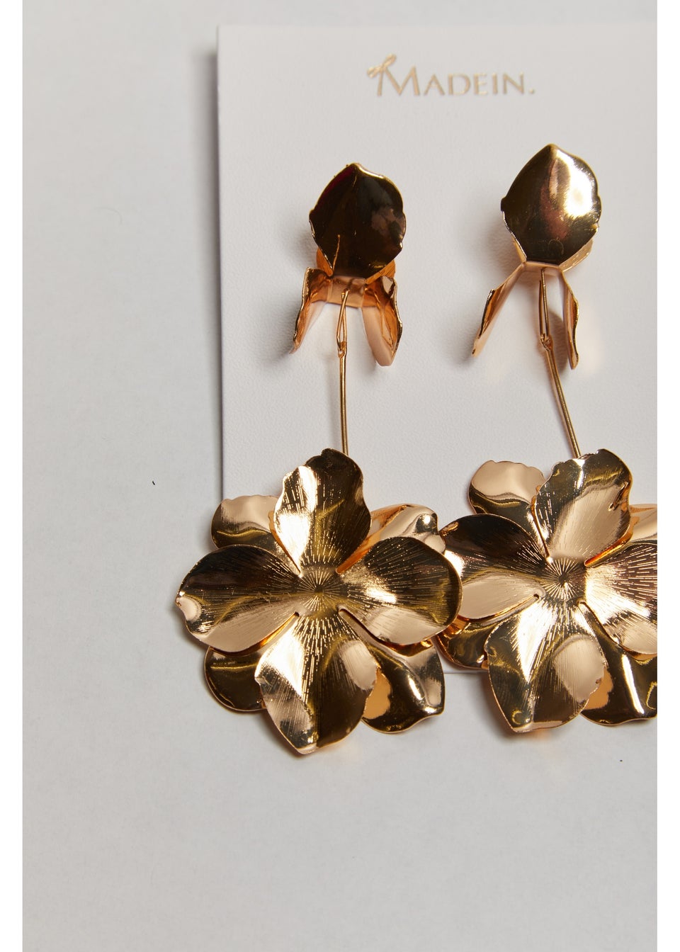 Madein Gold Flower Drop Earrings