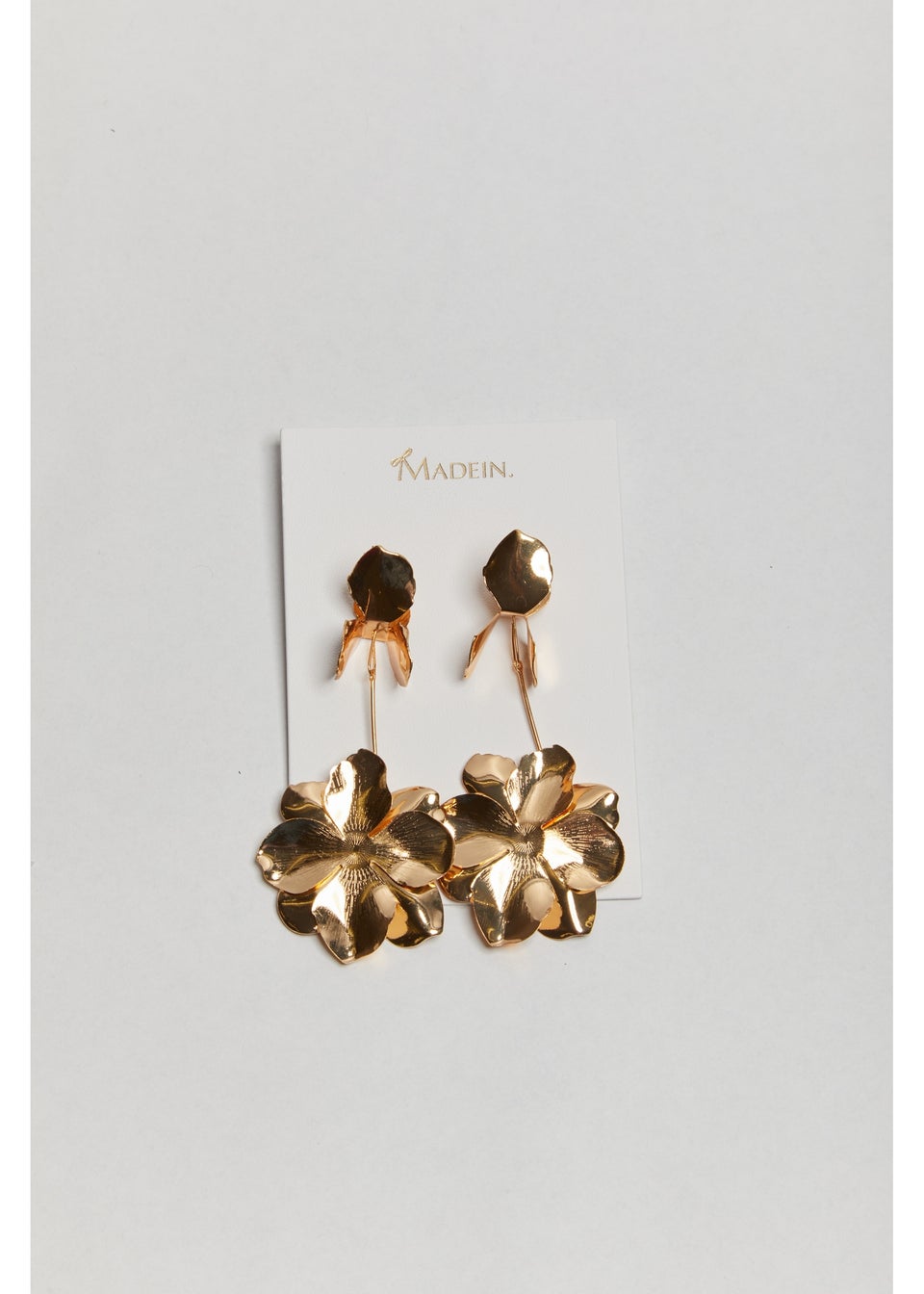Madein Gold Flower Drop Earrings