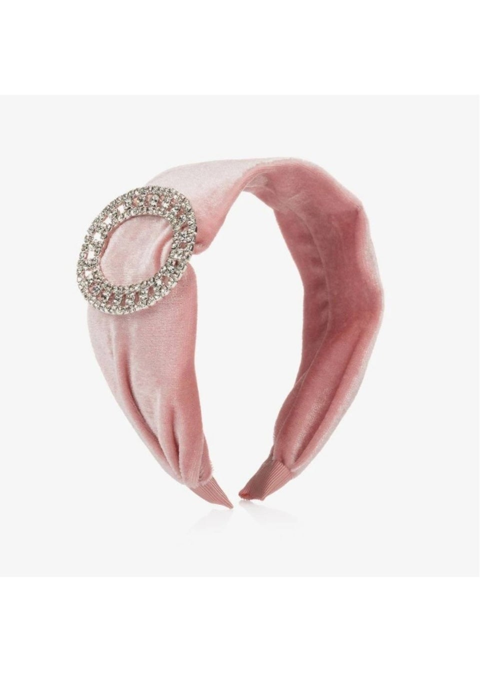 Madein Blushed pink Embellished Velvet Headband
