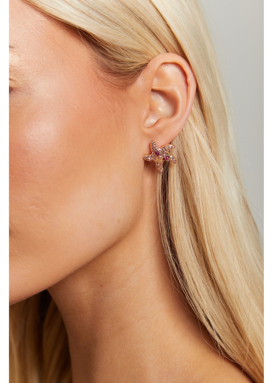 Madein Pink Starfish Jewel Earrings