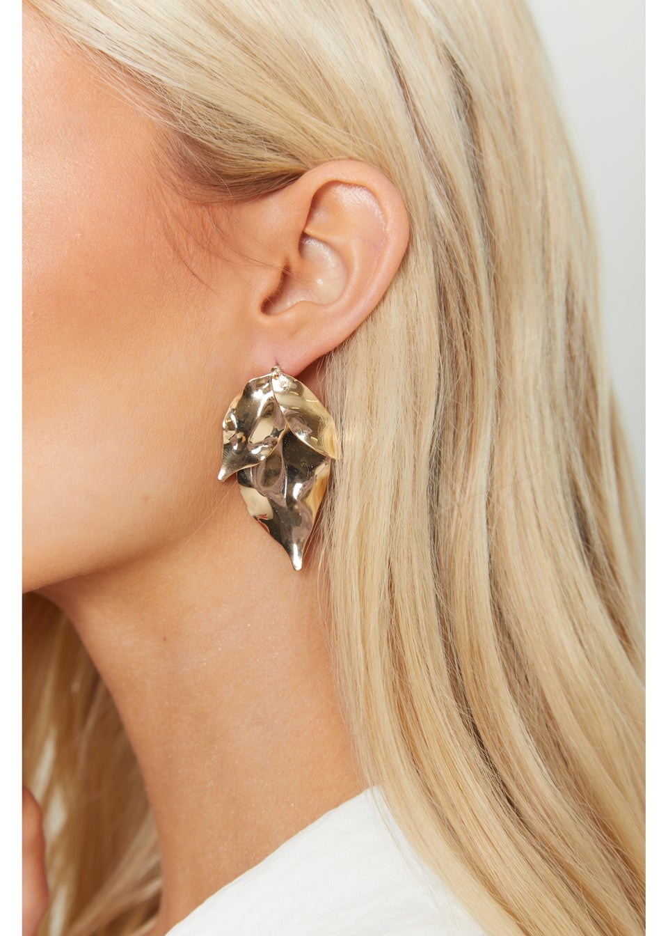 Madein Gold Leaf Drop Earrings
