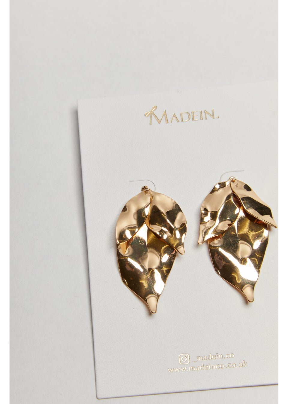 Madein Gold Leaf Drop Earrings