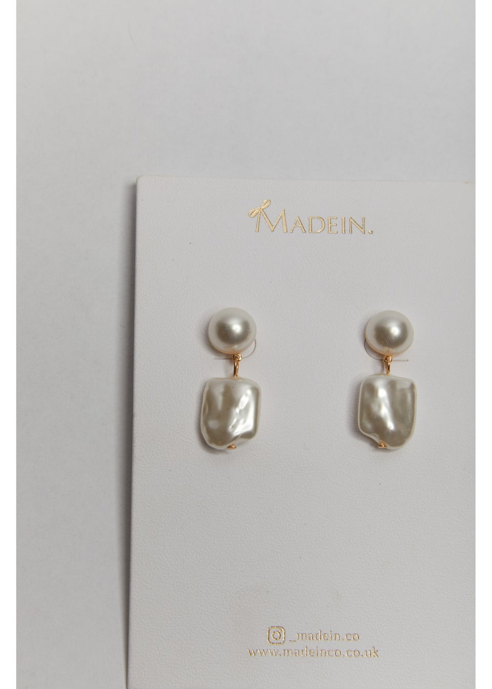 Madein Ivory Pearl Drop Earrings
