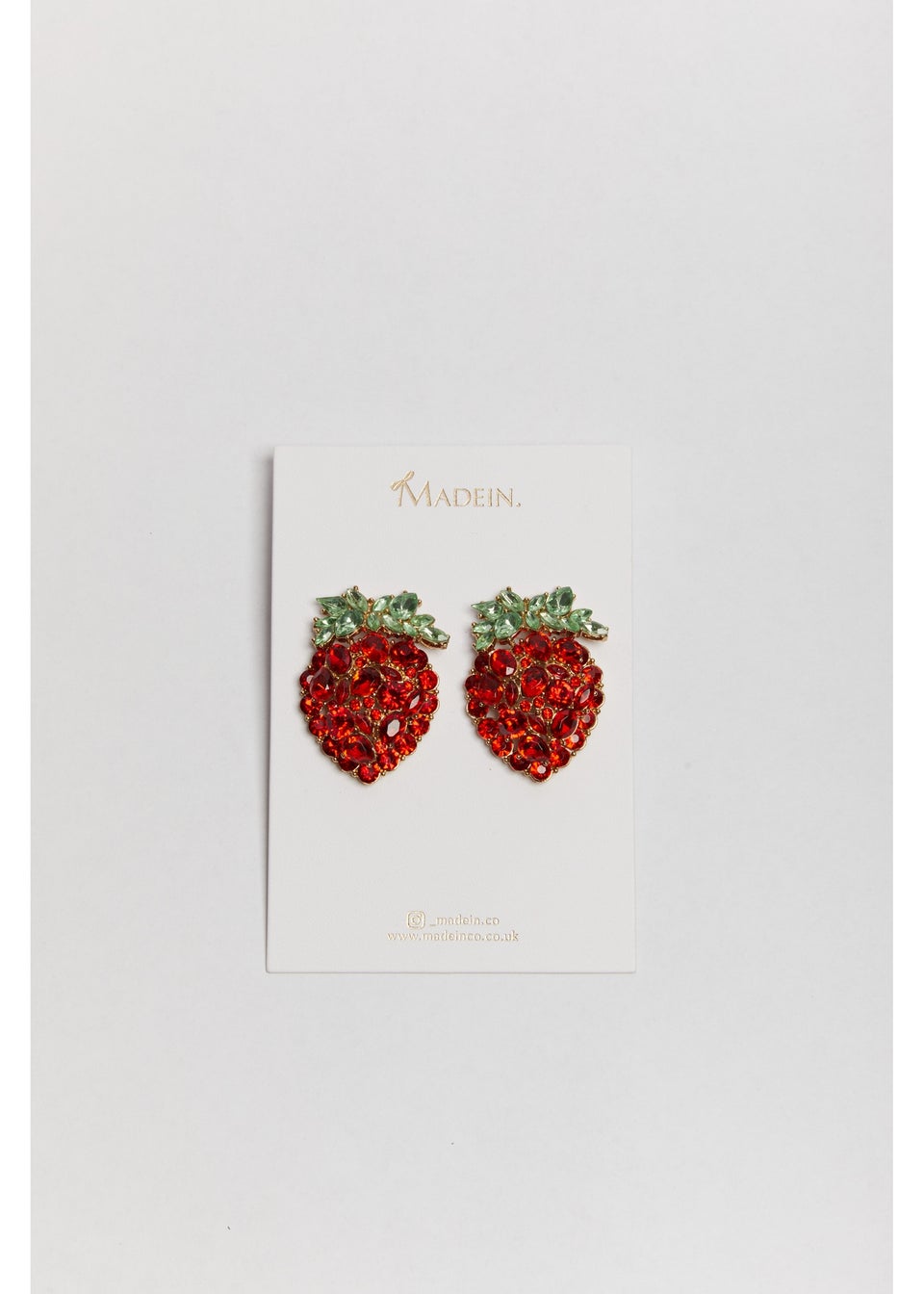 Madein Embellished Strawberry Earrings
