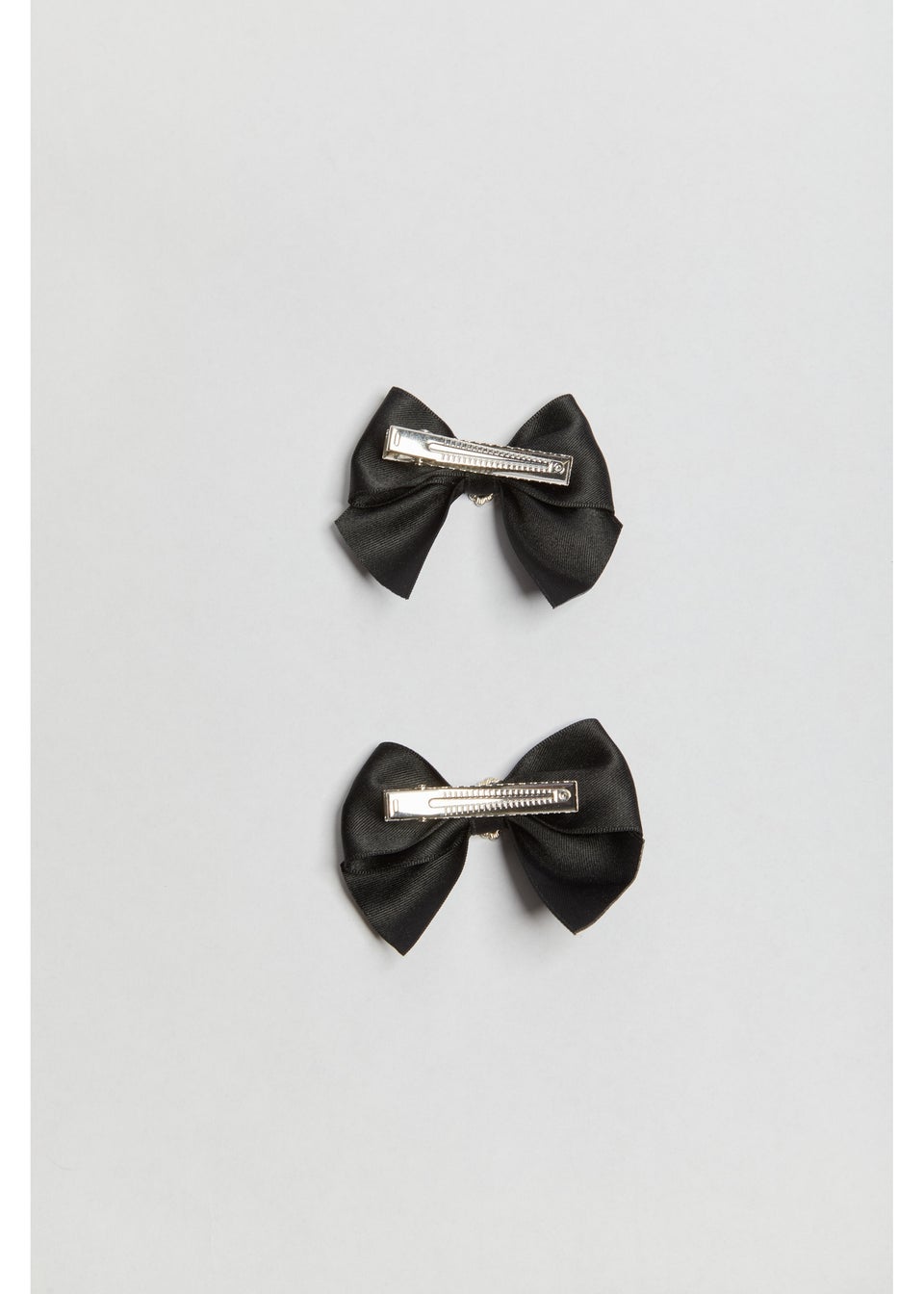 Madein Black Heart 2 Pack Bow Clips