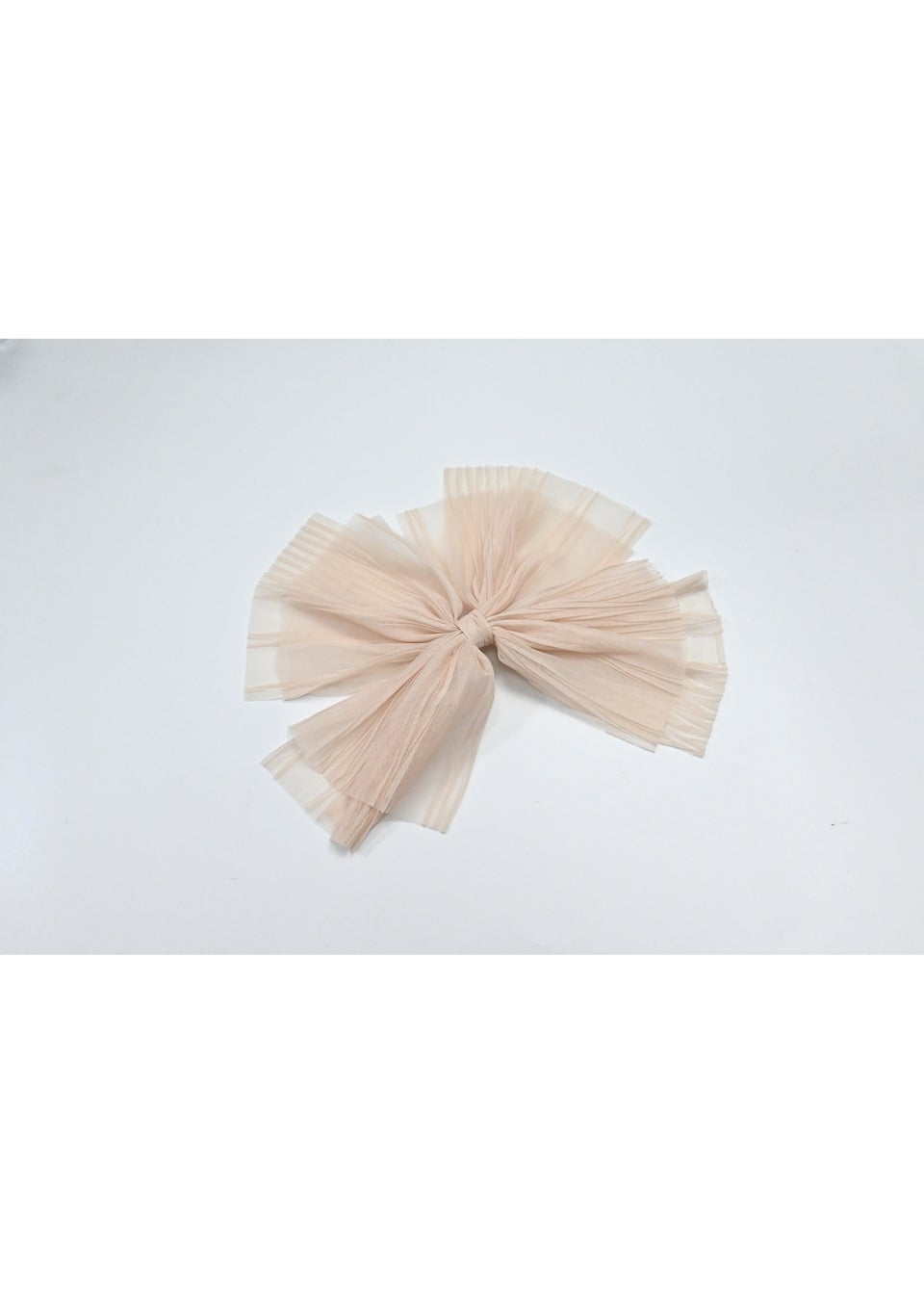 Madein Blushed Pink Plisse Bow Clip