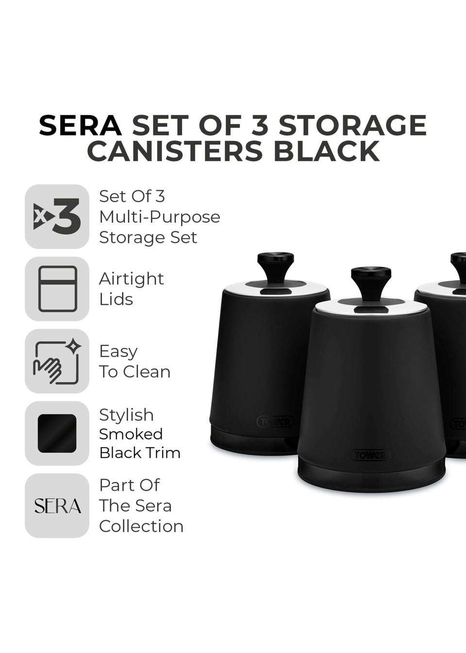 Tower Sera Canisters (Set of 3)