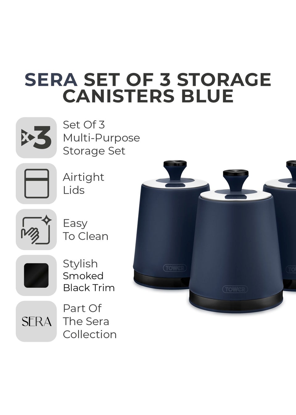 Tower Sera Canisters (Set of 3)